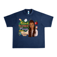 Navy black teacher magic with afro Urban Heavy Tee - NancyCooperArtShop