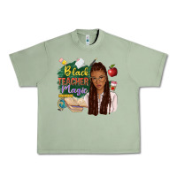 Oil Green black teacher magic with afro Urban Heavy Tee - NancyCooperArtShop