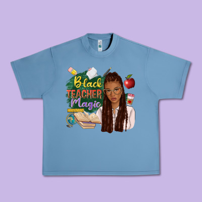 Black Teacher Magic With Afro Urban Heavy Tee Designed By Nancycooperartshop