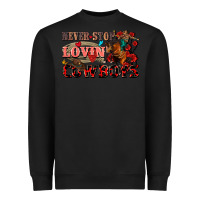 Black Never stop lovin cowboys Heavyweight Sweatshirt - FaDigitalArtStudio