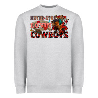 Heather Grey Never stop lovin cowboys Heavyweight Sweatshirt - FaDigitalArtStudio