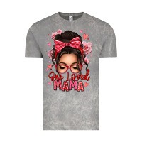 Cloud Rock one loved mama messy bun Vintage Tee - texasbilliewilder