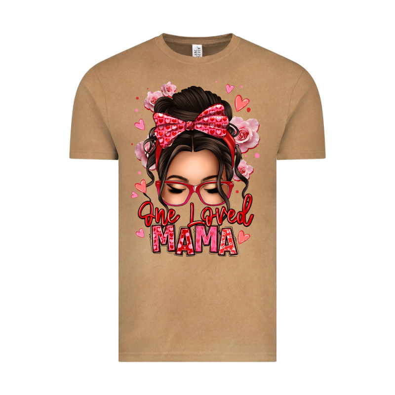 One Loved Mama Messy Bun Vintage Tee by texasbilliewilder | Teevron