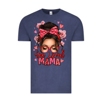 Vintage Denim one loved mama messy bun Vintage Tee - texasbilliewilder