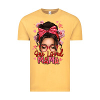 Vintage Mustard one loved mama messy bun Vintage Tee - texasbilliewilder