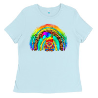 Baby Blue LGBTQ Pride Gnome Rainbow Ladies Tee - BundleAndBundleShop