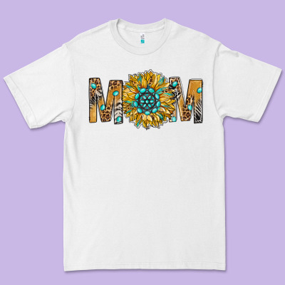 Western Mom With Gemstone And Sunflower Premium Tee Designed By Bundleandbundleshop