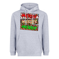Heather Grey merry merry merry Heavyweight Hoodie - CowhideDigitalArt