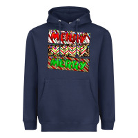 Navy merry merry merry Heavyweight Hoodie - CowhideDigitalArt