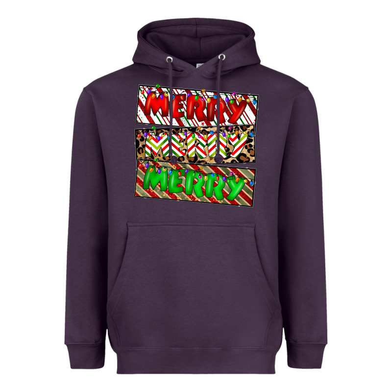 Merry Merry Merry Heavyweight Hoodie by CowhideDigitalArt | Teevron