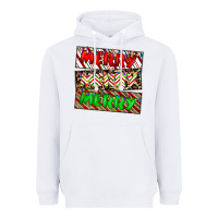 White merry merry merry Heavyweight Hoodie - CowhideDigitalArt