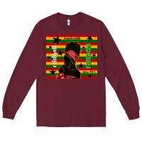 Burgundy juneteenth celebrate freedom since 1865 Long Sleeve Tee - TumblerDesignByShophia