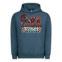 Pigment Midnight Navy football vibes Urban Hoodie - BarkalooDesign