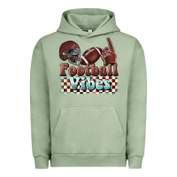 Pigment Oil Green football vibes Urban Hoodie - BarkalooDesign