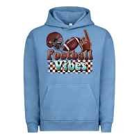 Pigment Pebble Blue football vibes Urban Hoodie - BarkalooDesign