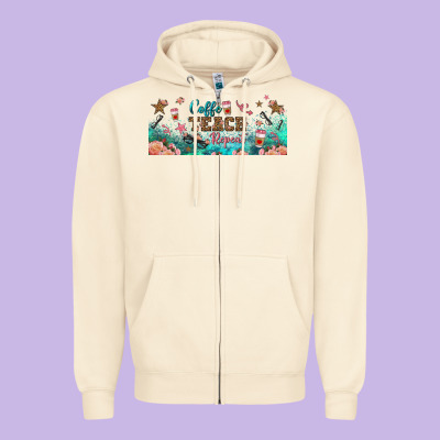Coffe Teach Repeat Libbey Glass Zipper Hoodie Designed By Bundleandbundleshop