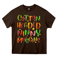 Chocolate Brown cotton headed ninny muggins Heavy Core Tee - MaliasSmallBusiness