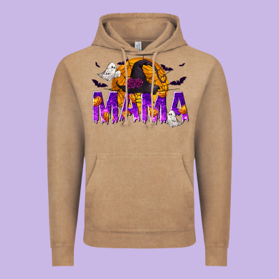 Halloween Mama Vintage Hoodie Designed By Texasbilliewilder