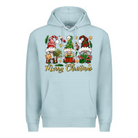 Blue Mist Merry Christmas Gnomes Premium Hoodie - BundleAndBundleShop