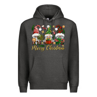 Charcoal Heather Merry Christmas Gnomes Premium Hoodie - BundleAndBundleShop