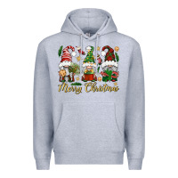 Heather Grey Merry Christmas Gnomes Premium Hoodie - BundleAndBundleShop