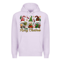 Lilac Merry Christmas Gnomes Premium Hoodie - BundleAndBundleShop