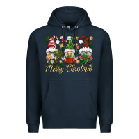 Navy Merry Christmas Gnomes Premium Hoodie - BundleAndBundleShop