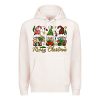 Pale Pink Merry Christmas Gnomes Premium Hoodie - BundleAndBundleShop