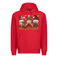 Red Merry Christmas Gnomes Premium Hoodie - BundleAndBundleShop
