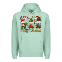 Seafoam Merry Christmas Gnomes Premium Hoodie - BundleAndBundleShop