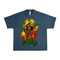 Midnight Navy i am black history Urban Heavy Tee - NancyCooperArtShop