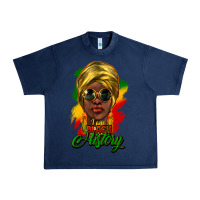 Navy i am black history Urban Heavy Tee - NancyCooperArtShop