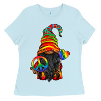 Baby Blue LGBTQ+ Pride Gnome With Candy Ladies Tee - BundleAndBundleShop