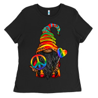 Black LGBTQ+ Pride Gnome With Candy Ladies Tee - BundleAndBundleShop
