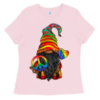 Bubblegum Pink LGBTQ+ Pride Gnome With Candy Ladies Tee - BundleAndBundleShop