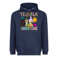 Navy Tequila Sunshine Heavyweight Hoodie - CowhideDigitalArt