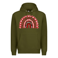 Army Green valentines day rainbow Premium Hoodie - RanaPortraitStore