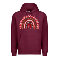 Burgundy valentines day rainbow Premium Hoodie - RanaPortraitStore