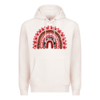 Pale Pink valentines day rainbow Premium Hoodie - RanaPortraitStore