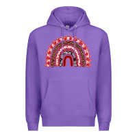 Purple valentines day rainbow Premium Hoodie - RanaPortraitStore