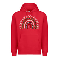 Red valentines day rainbow Premium Hoodie - RanaPortraitStore
