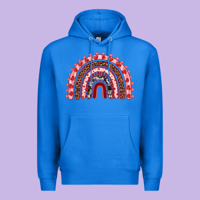Valentines Day Rainbow Premium Hoodie Designed By Ranaportraitstore
