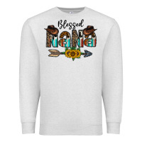 Oatmeal Heather blessed nana Premium Sweatshirt - CowhideDigitalArt