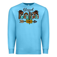 Ocean Blue blessed nana Premium Sweatshirt - CowhideDigitalArt