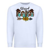 White blessed nana Premium Sweatshirt - CowhideDigitalArt