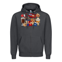 Smoke postal worker coffee cups Zipper Hoodie - FaDigitalArtStudio