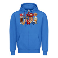 True Royal postal worker coffee cups Zipper Hoodie - FaDigitalArtStudio