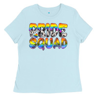 Baby Blue Western LGBTQ+ Pride Squad Ladies Tee - BundleAndBundleShop