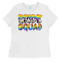 White Western LGBTQ+ Pride Squad Ladies Tee - BundleAndBundleShop