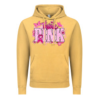 Vintage Mustard Think pink Vintage Hoodie - NancyCooperArtShop